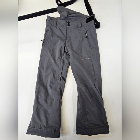 Obermeyer Force Suspender Gray Ski Snow Pants Teen Large 14 To 16